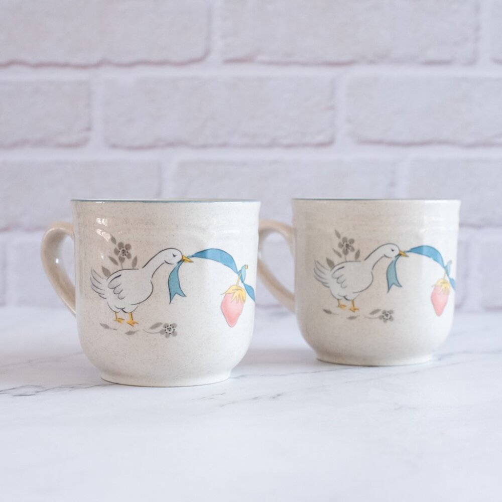 Vintage “Marmalade” Stoneware Mugs | International China Japan | Goose & Ribbon